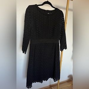 Diane von Furstenberg Black Crochet Lace Dress